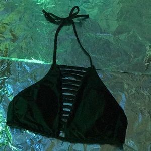 stringy black bikini top